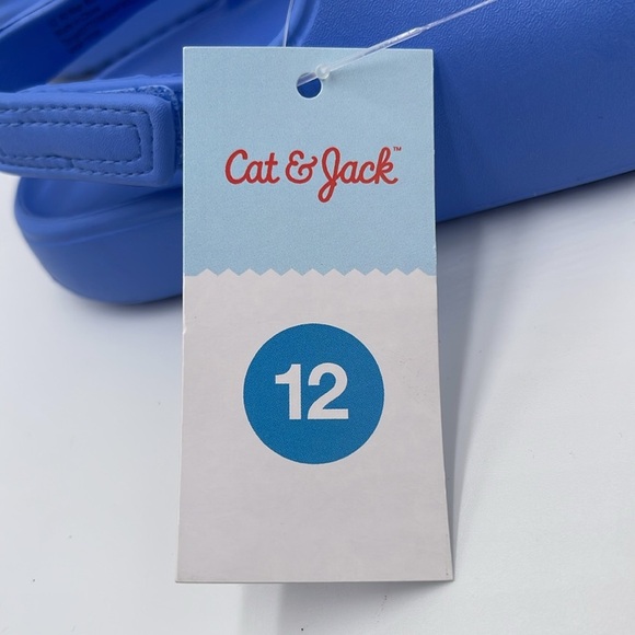 NWT Cat & Jack Toddler Footbed Slip-On Sandals - Blue Wynne, Size 12 - Picture 8 of 13